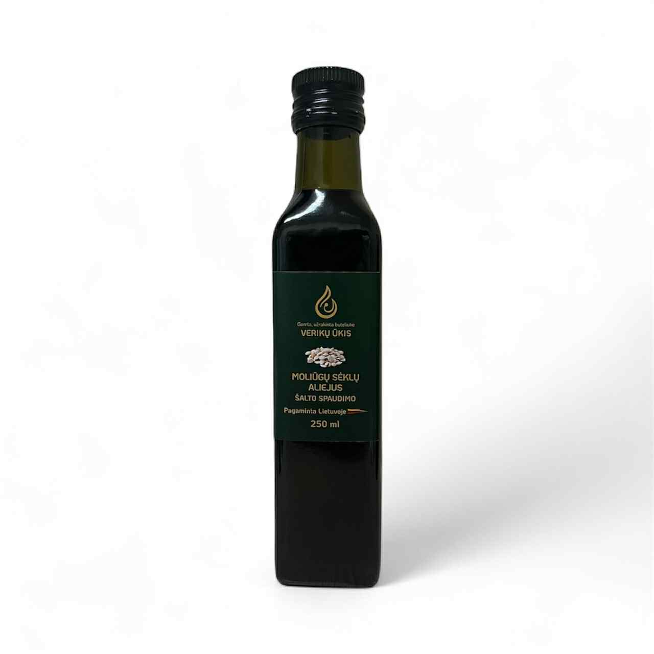 Moliūgų sėklų aliejus, šalto spaudimo 250ml